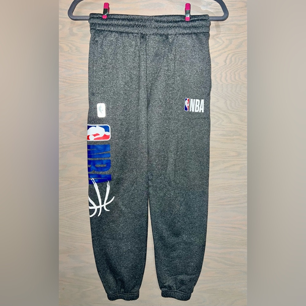 NBA Kids Charcoal Joggers with Blue Logo